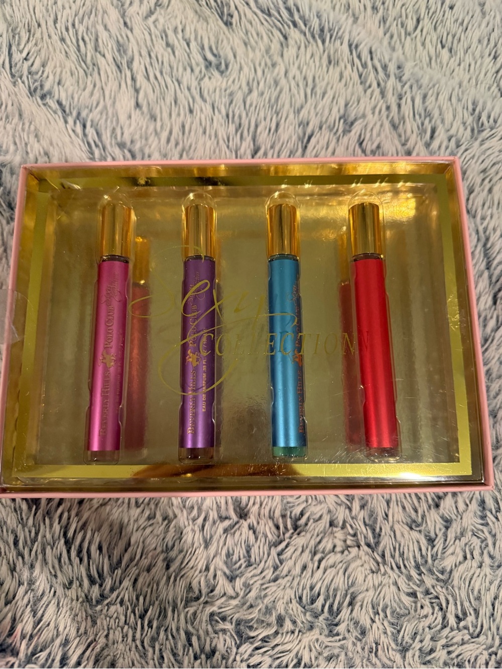 Beverly Hills Polo Club Metallic Mini Roller Set - Pink, Purple, Blue, Red